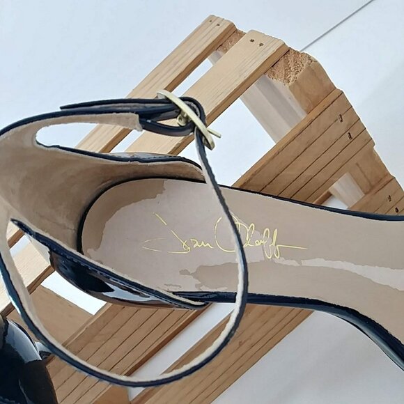Joan Oloff Womens Shoes Heels Simone Black Soft Patent - Picture 6 of 7